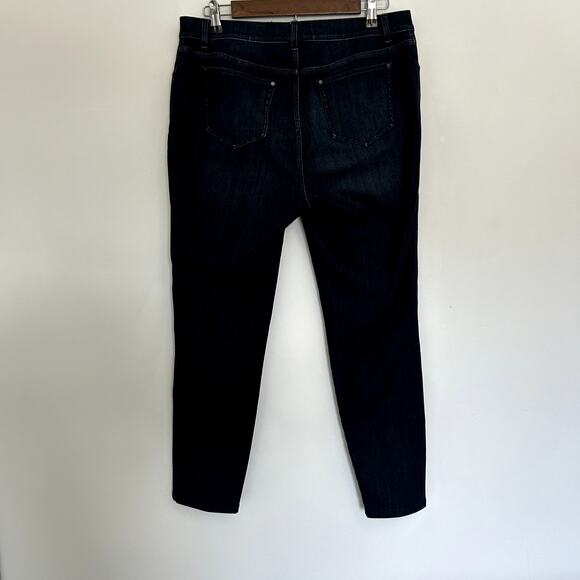 Lafayette 148 Mercer Jeans Dark Wash Skinny Size 10 - Picture 2 of 10
